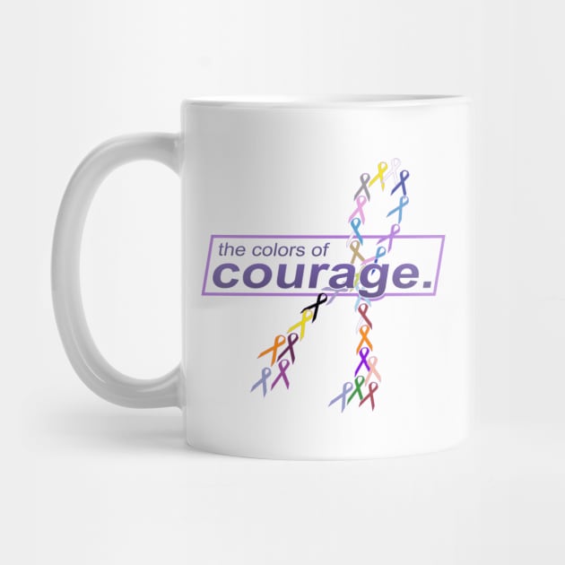 The Colors of Courage Cancer Awareness Ribbons by hobrath